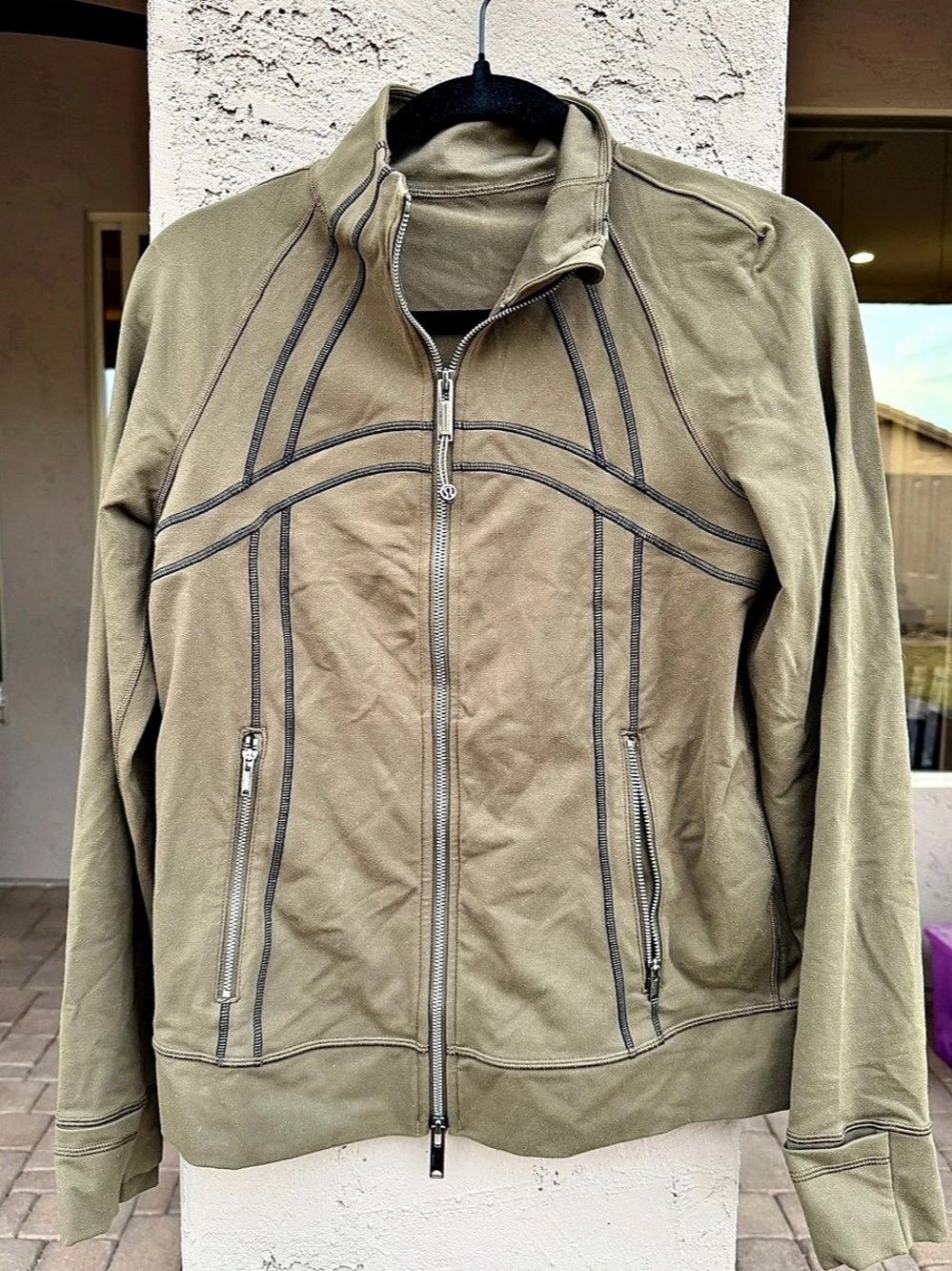 lululemon Define Jacket Women's Zip Jacket Olive - Size 6